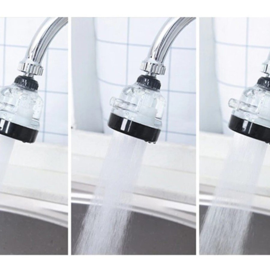 Water Saving 3 Functional Movable Faucet Head - Transparent