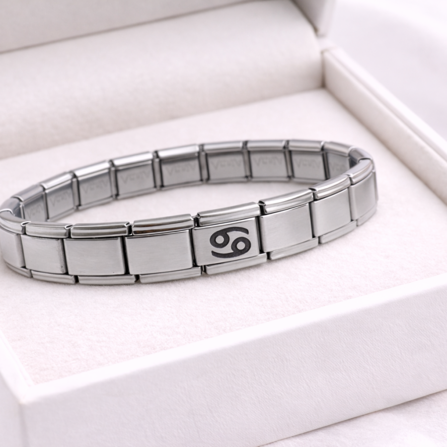 Steel Nomination Bracelet Cancer | Stainless Steel Zodiac Sign Bracelet | Elegant and Meaningful Design