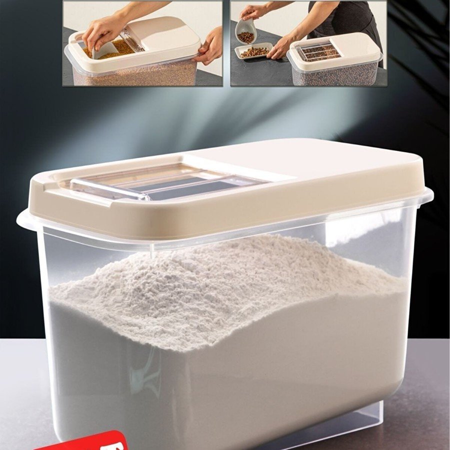 10 LT Provisions Pulses Flour Sugar Storage Container with Sliding Lid
