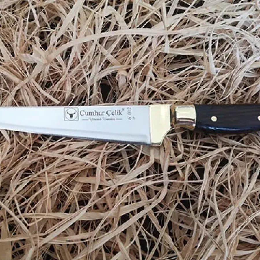 Sürmene Cumhur Çelik 61012 Pointed Butcher Sacrifice Knife, 16 cm, Wenge Handle