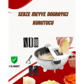 Multifunctional Rotary Grater and Chopper with Strainer