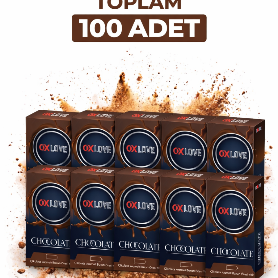 OxLove Chocolate Flavored Condoms 10 Boxes of 10