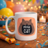 Meow Cat – Porcelain Mug with Cute Cat Design MODEL 66 Fun Coffee & Tea Cup Gift