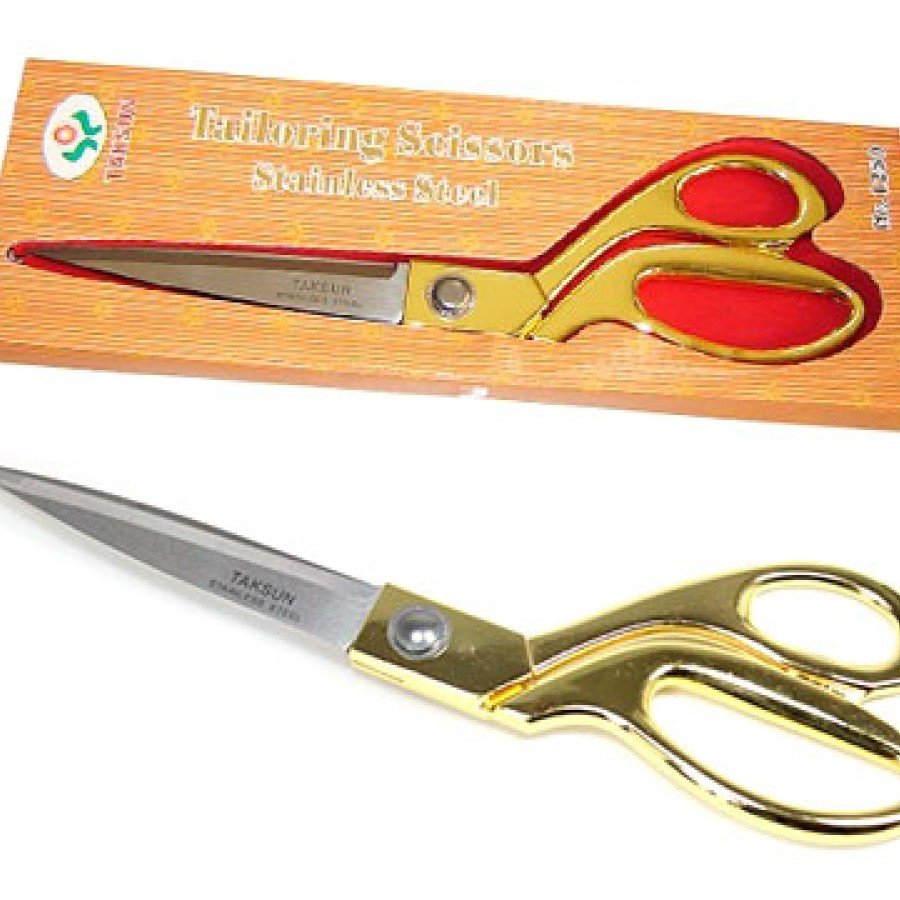 Professional Tailor Scissors - Gold Handled Scissors Large Size