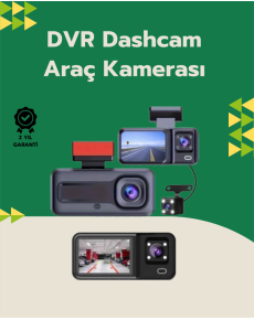 Fully Comprehensive Vehicle Security: Front, Interior and Rear View with 3-Camera Full HD Recording System