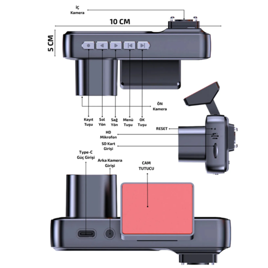 Wi-Fi Supported Car Camera: 2.7” Screen, 128GB Support and IR Night Vision