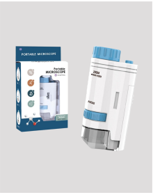 Pocket Microscope with LED Illumination and 80–200x Magnification