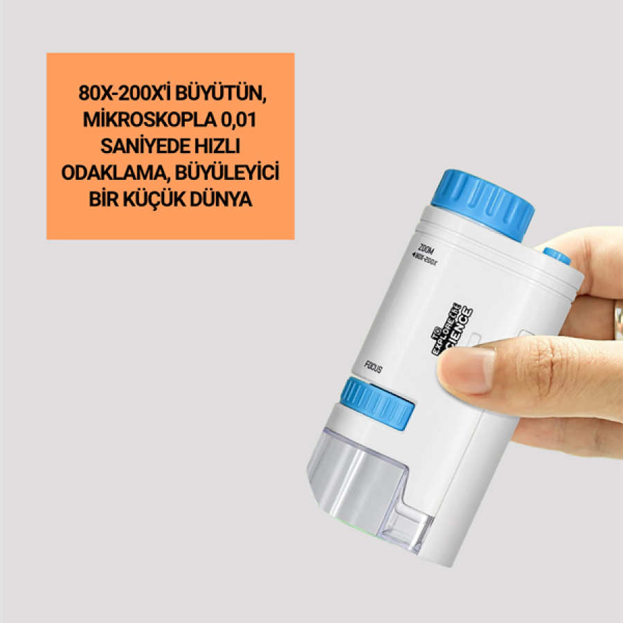 Portable Handheld Microscope – LED Light, Clear Focus at the Same Time