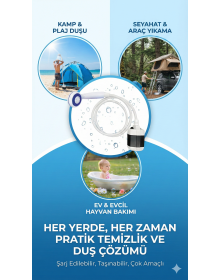 Portable Rechargeable Mobile Shower Set (Pump - Hose - Shower Head)