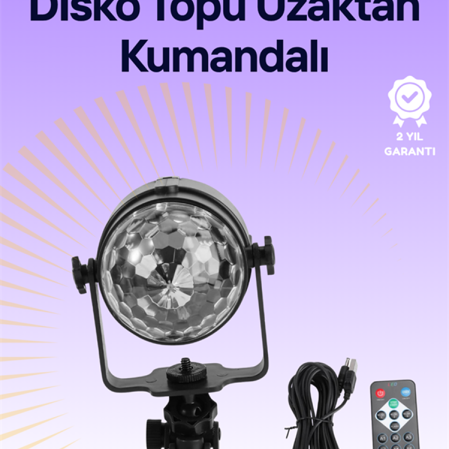 Portable and Durable Plastic Crystal LED Disco Light