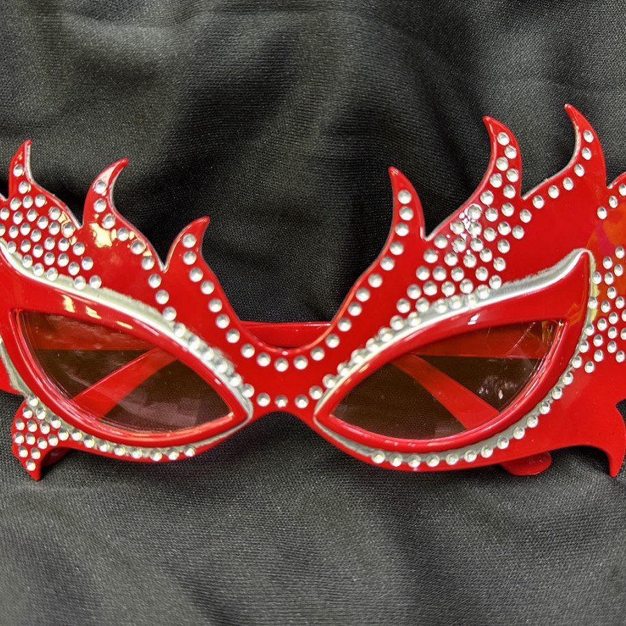 Stoned Dazzling Star of the Night Red Party Flame Glasses
