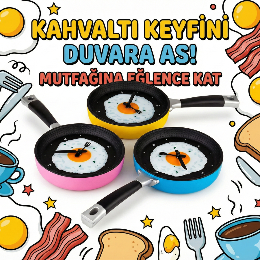 Tava Konseptli Duvar Saati