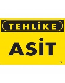 Danger Acid Warning Sign 25x35 CODE:762