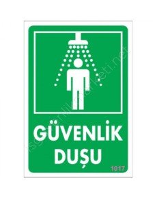 Safety Shower Warning Sign 17.5x25 CODE:1017