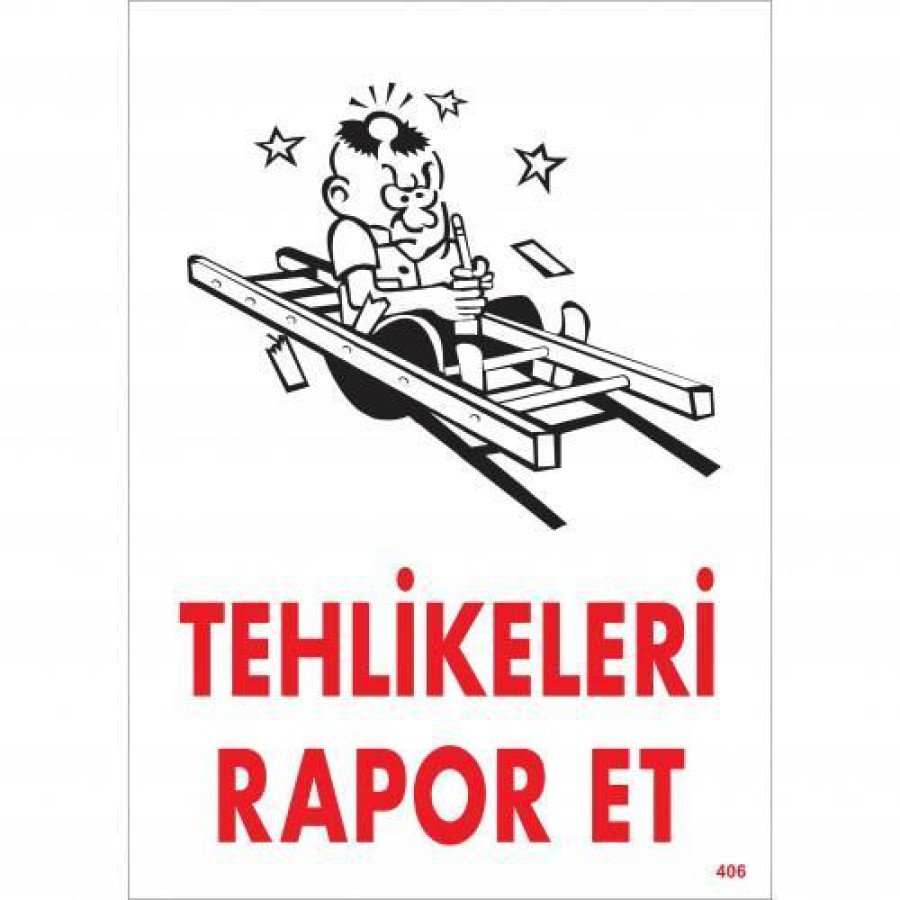 Report Hazards Warning Sign 25x35 CODE:406 Report Hazards Warning Sign 25x35 CODE:406