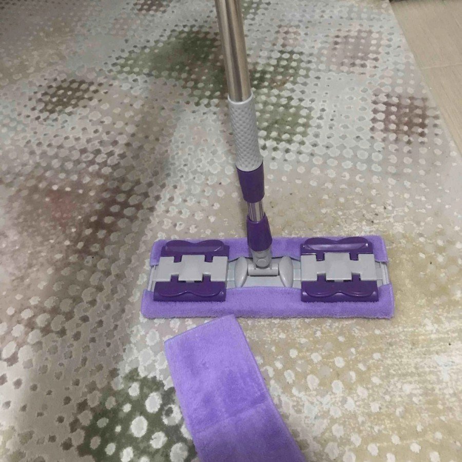 Telescopic Glass Floor and Ceiling Wiping - Plug and Use Any Cloth You Want - Mop Set with 4 Pegs - Spare Cloth