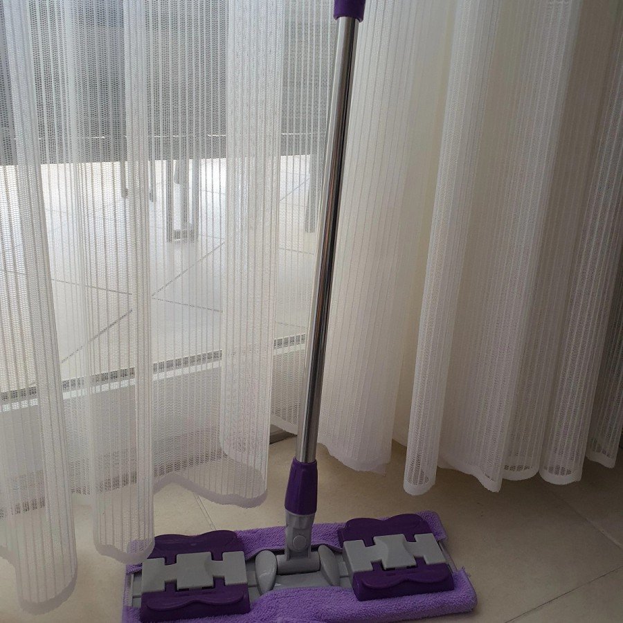 Telescopic Glass Floor and Ceiling Wiping - Plug and Use Any Cloth You Want - Mop Set with 4 Pegs - Spare Cloth