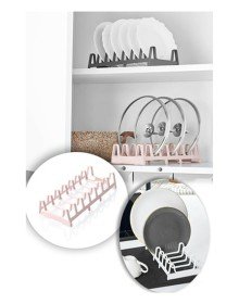 Pot Lid Organizer - 6 Compartment Pot Lid Rack