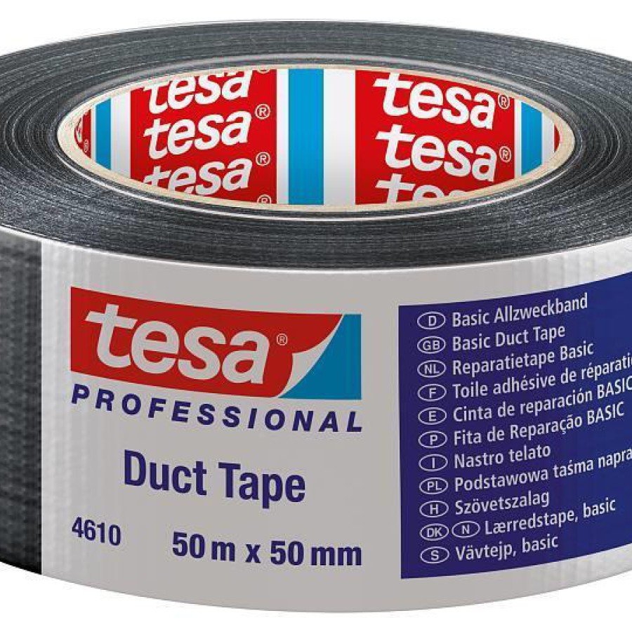Tesa 4610 Duck Tape Black 50 mm 50 Meters