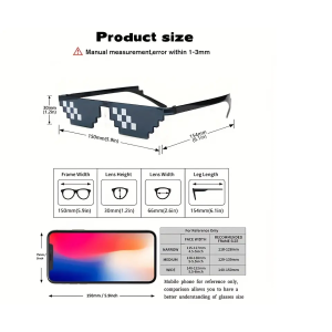 Thug Life Trend Sunglasses Mosaic Black Cat Glasses