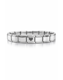 Steel Bracelet with Heart Detail – Stylish Stainless Steel Italian Model Bracelet