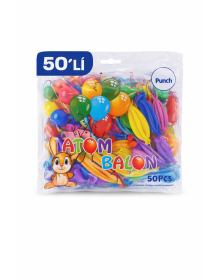Colorful Atom Balloon Punch Balloon Rubber String Party Balloon 50 PCS