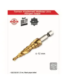 Stepped Drill Bit 4-12 mm - Hexagonal Shank