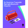 Portable Bluetooth Speaker with 360 RGB LEDs – Red, USB/TF Supported Portable Bluetooth Speaker with 360 RGB LEDs – Red, USB/TF Supported