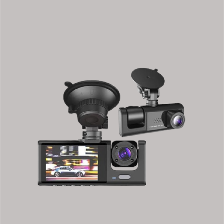 TA-01 1080P Vehicle Camera with 3 Cameras Black