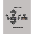 TA-01 1080P Vehicle Camera with 3 Cameras Black