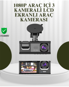 Triple Recording Vehicle Camera with G-Sensor