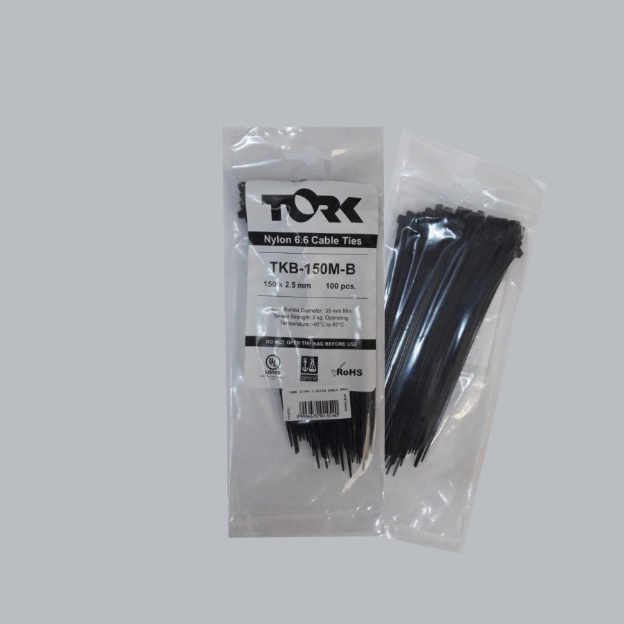 Tork Black Cable Tie 2.5x150 Tork Black Cable Tie 2.5x150