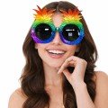 Colorful Hawaiian Party Glasses with Tropical Pineapple Design
