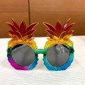 Colorful Hawaiian Party Glasses with Tropical Pineapple Design