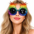 Colorful Hawaiian Party Glasses with Tropical Pineapple Design