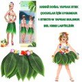 Tropical Inspired Hawaiian Leaf Party Skirt Kids Size