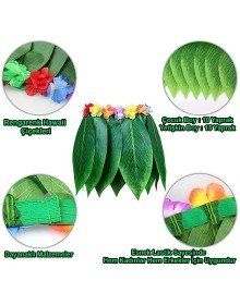 Tropical Inspired Hawaiian Leaf Party Skirt Kids Size