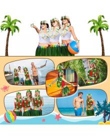 Tropical Inspired Hawaiian Leaf Party Skirt Adult Size