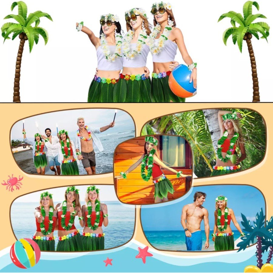 Tropical Inspired Hawaiian Leaf Party Skirt Adult Size