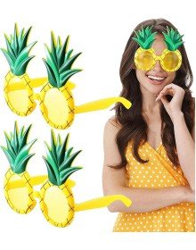 Tropical Hawaiian Pineapple Shaped Party Glasses 9.5 x 14 cm