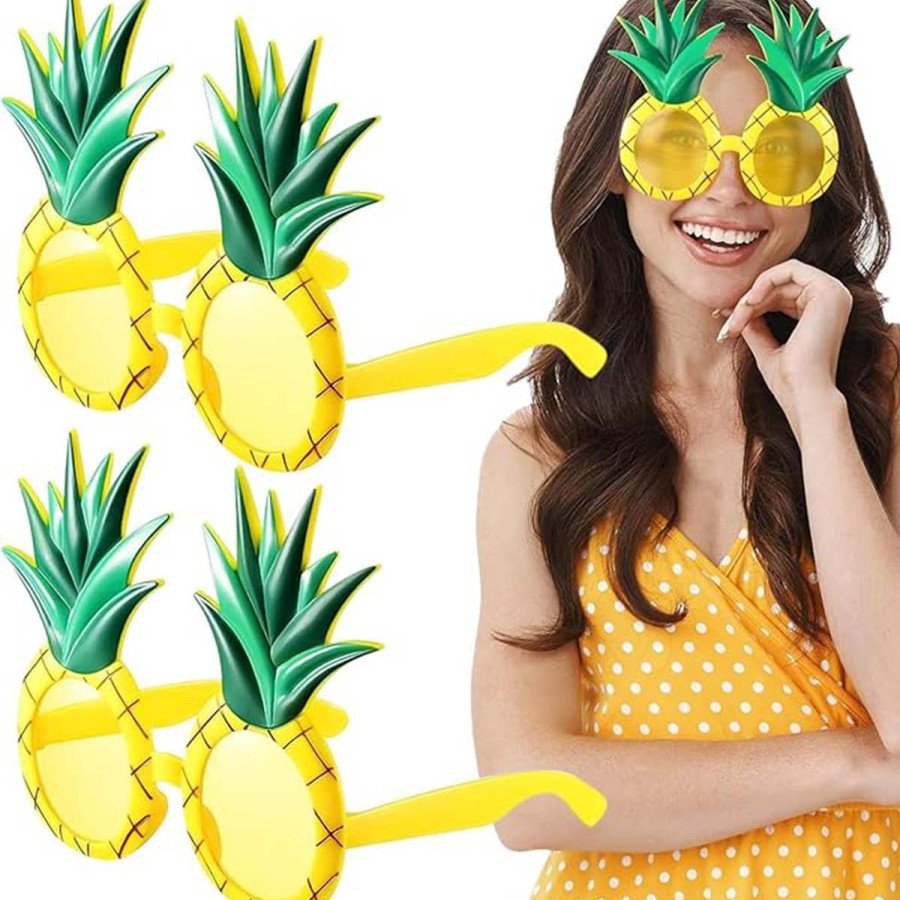 Tropical Hawaiian Pineapple Shaped Party Glasses 9.5 x 14 cm Tropical Hawaiian Pineapple Shaped Party Glasses 9.5 x 14 cm