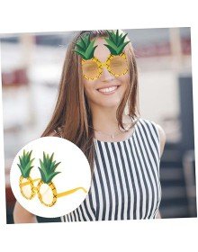 Tropical Hawaiian Pineapple Shaped Party Glasses 9.5 x 14 cm