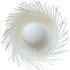 Tropical Party White Straw Hawaiian Hat 13x36 cm