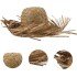 Tropical Party Natural Straw Hawaiian Hat 13x36 cm