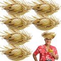 Tropical Party Natural Straw Hawaiian Hat 13x36 cm