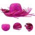 Tropical Party Pink Fuchsia Straw Hawaiian Hat 13x36 cm