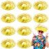 Tropical Party Yellow Straw Hawaiian Hat 13x36 cm