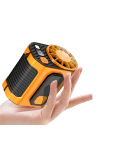 Turbo Mini Fan – Digital Display, Silent & Rechargeable Coolness!