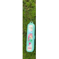 Turquoise Multi Color Pen Holder Box with Lid - Storage in Bag - Toothbrush - Makeup Brush Box