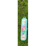 Turquoise Multi Color Pen Holder Box with Lid - Storage in Bag - Toothbrush - Makeup Brush Box